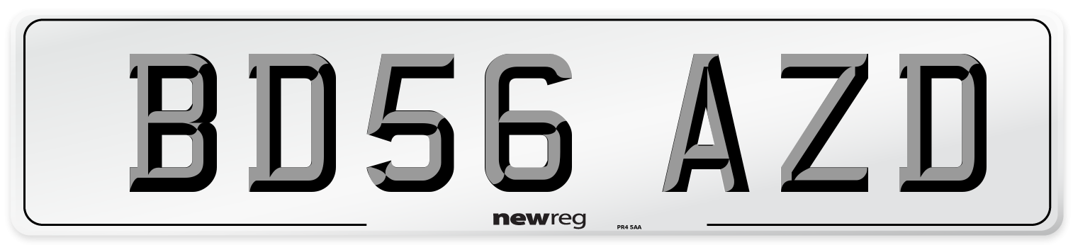BD56 AZD Number Plate from New Reg